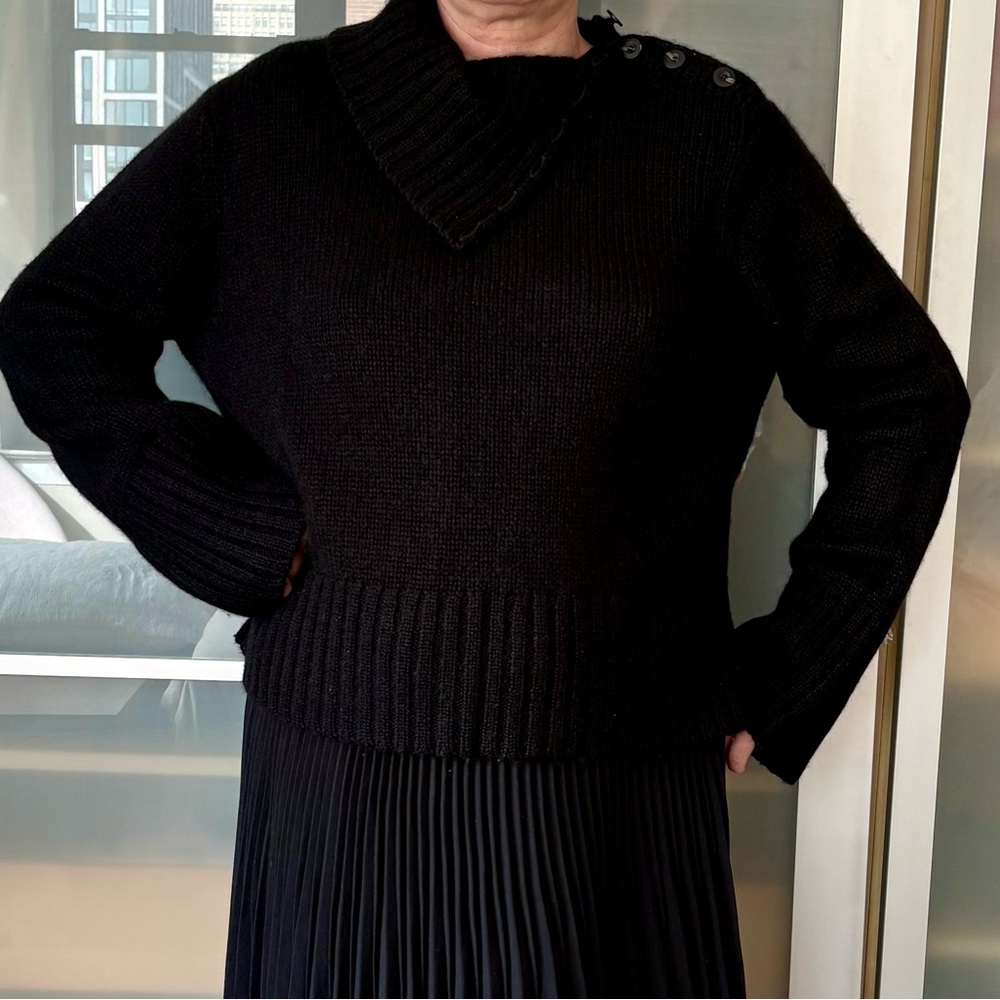 Jenni Kayne Black Jackie Cashmere Turtleneck